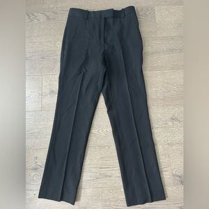 St. John Black Dress Classic Wool Trousers Straight High Waisted Made in Italy